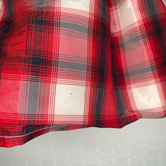 Carter's Red Plaid Taffeta Petticoat Holiday Dress, Size 3m, Christmas, Festive - Picture 3 of 7